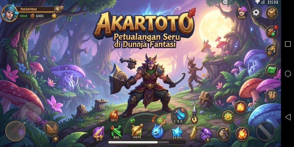 Tampilan gameplay seru di dunia petualangan AKARTOTO.