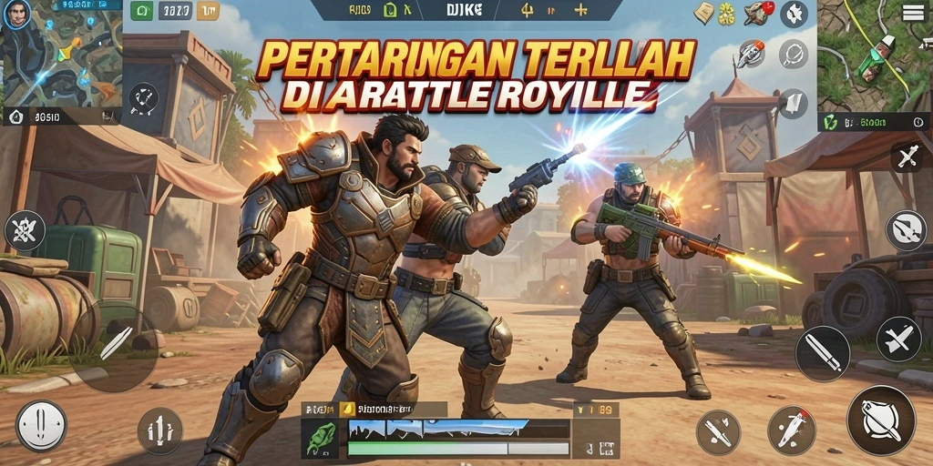 Tampilan gameplay DKK yang seru dalam pertarungan Battle Royale.
