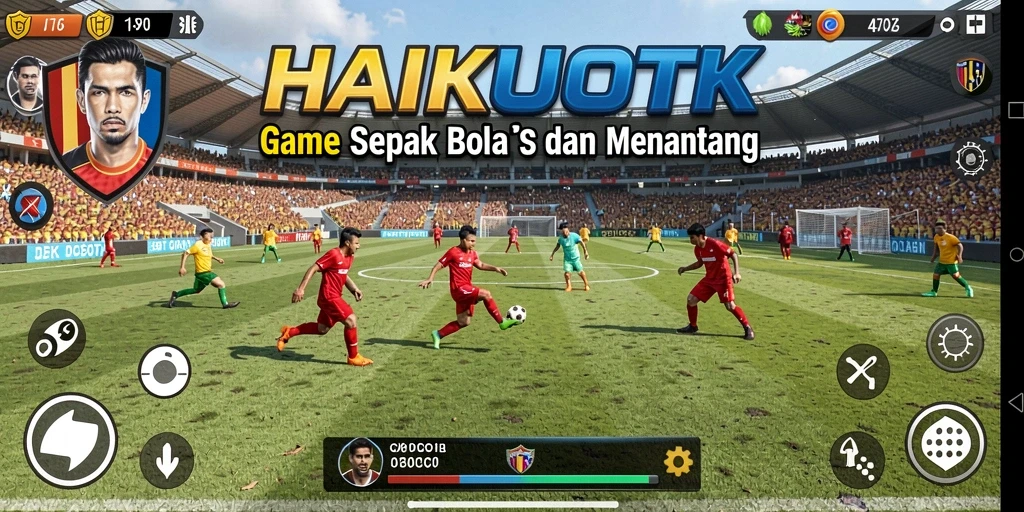Screenshot gameplay HAIKUOTK yang menunjukkan aksi seru di lapangan.