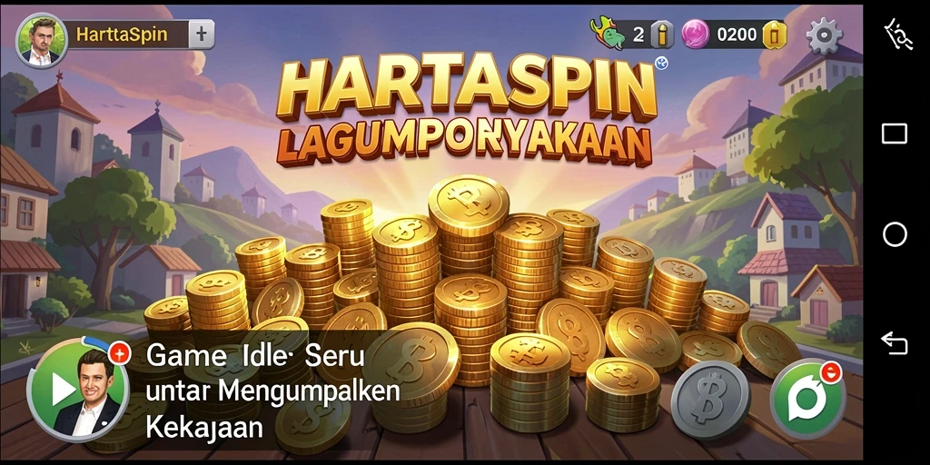 Gameplay HARTASPIN yang menawan dan santai.