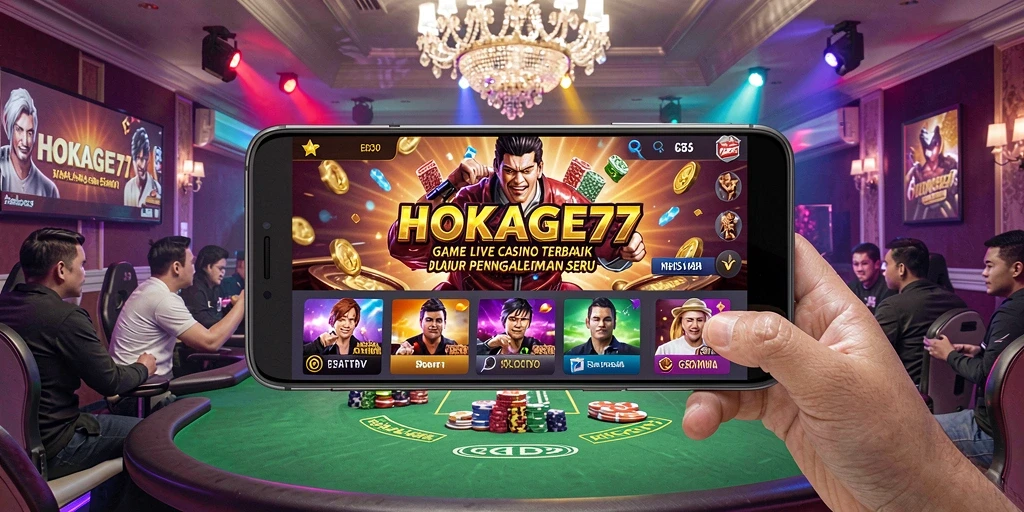 Tampilan menarik dari gameplay HOKAGE77 dalam Live Casino.