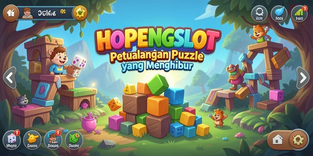 Tampilan gameplay HOPENGSLOT yang penuh warna dan menantang.