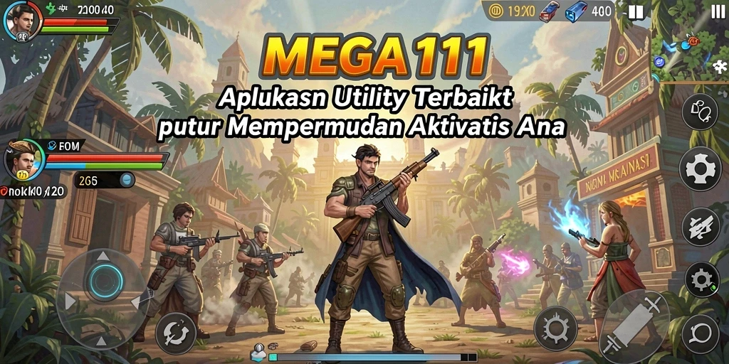 Tampilan antarmuka utama MEGA111 yang sederhana dan fungsional.