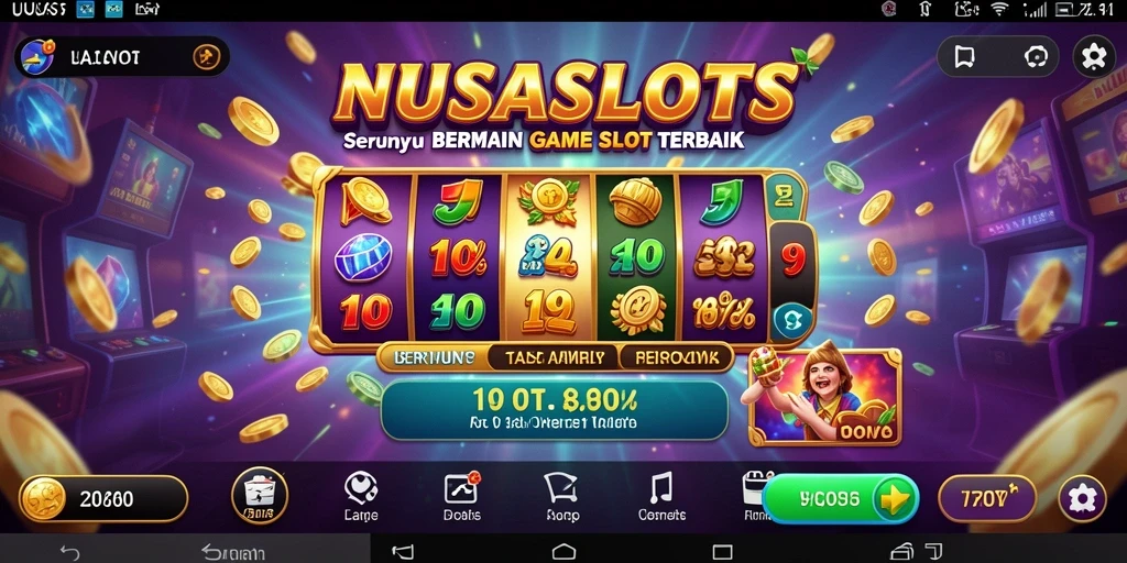 Tangkapan layar gameplay seru NUSASLOTS dengan berbagai tema slot.