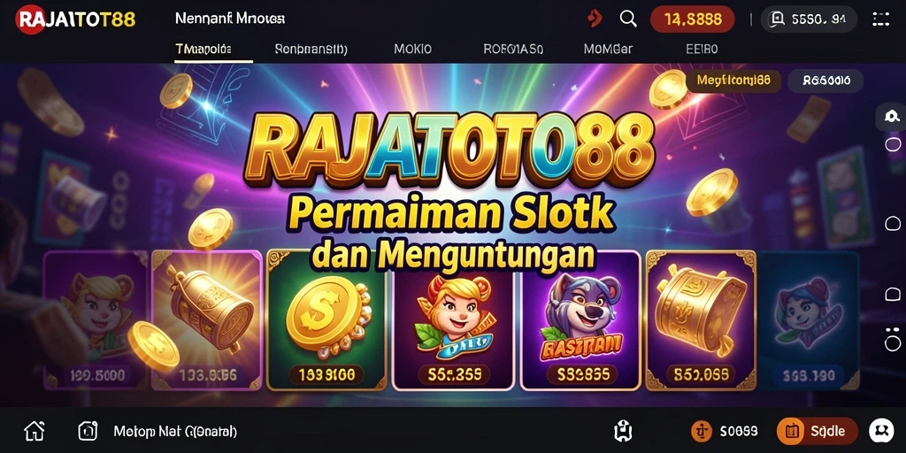 Tampilan gameplay menarik dari slot RAJATOTO88 dengan grafis yang memukau.