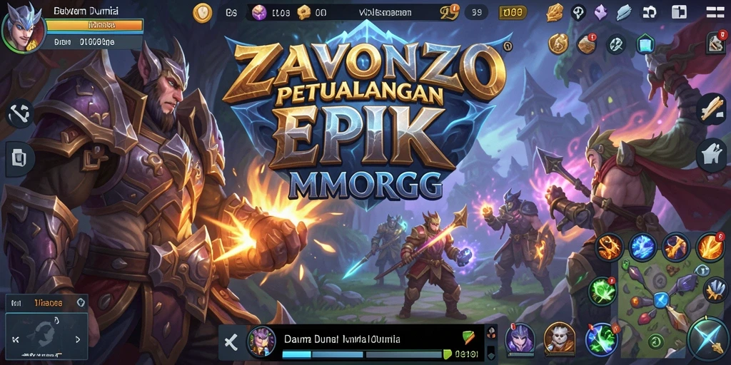 Tangkapan layar menunjukkan aksi seru dalam game MMORPG ZAVONZO.